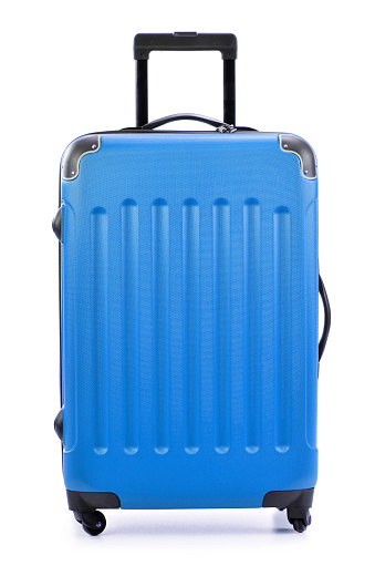 Manifest sextant Confirmation Large Blue Polycarbonate Suitcase Isolated On White Stock Photo - Download  Image Now - iStock