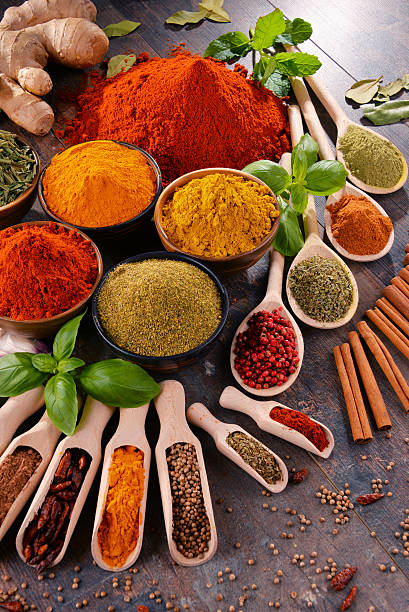 istock Variety of spices on kitchen table 538777818