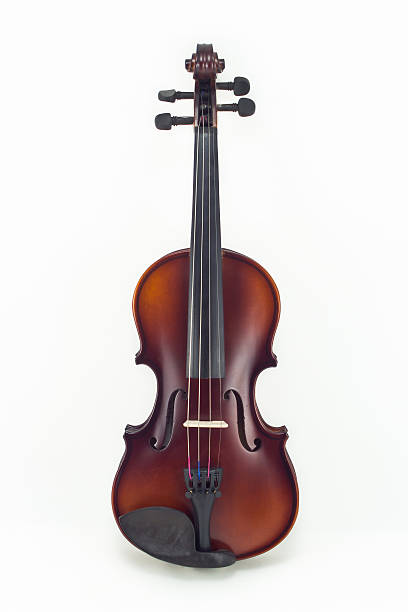istock Wooden violin on white background 538778613