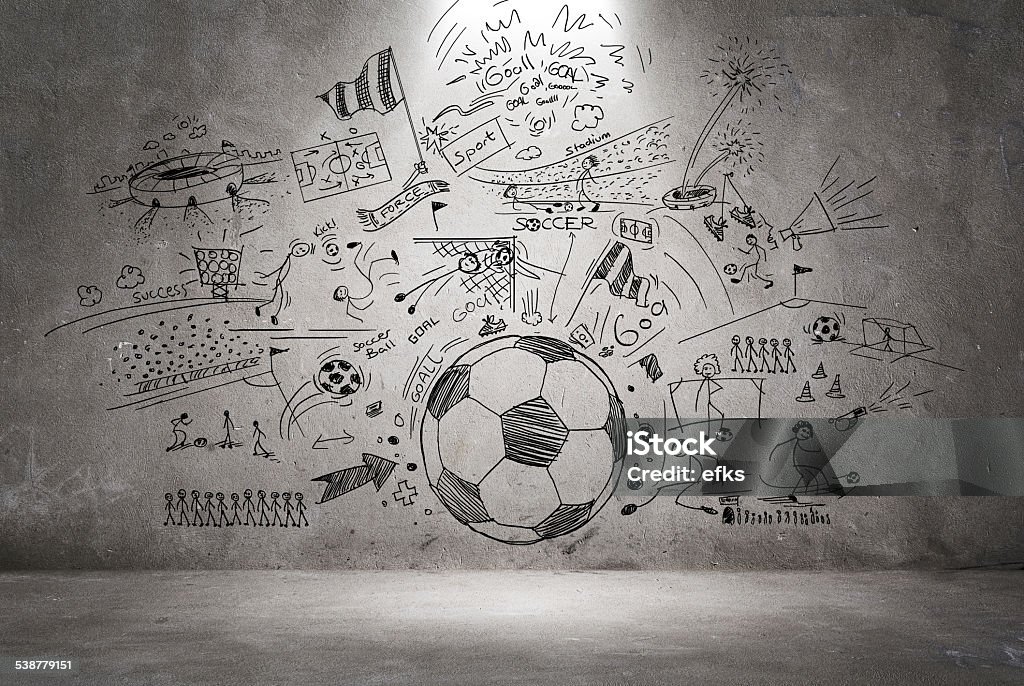 soccer doodle Soccer concept Soccer stock illustration