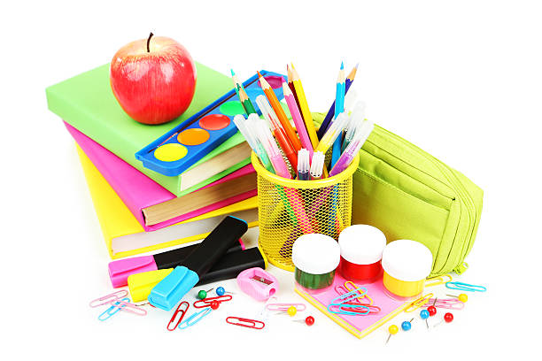 istock School supplies isolated on white 538780159