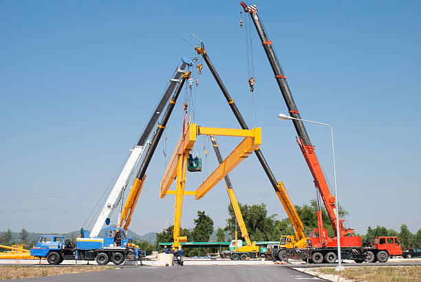 istock Atmosphere in the construction and installation of crane. 538780513