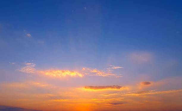 istock Colorful orange and blue dramatic sky with clouds 538781694