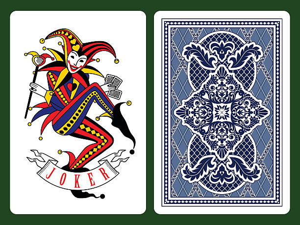 illustrazioni stock, clip art, cartoni animati e icone di tendenza di joker carta da gioco - cards