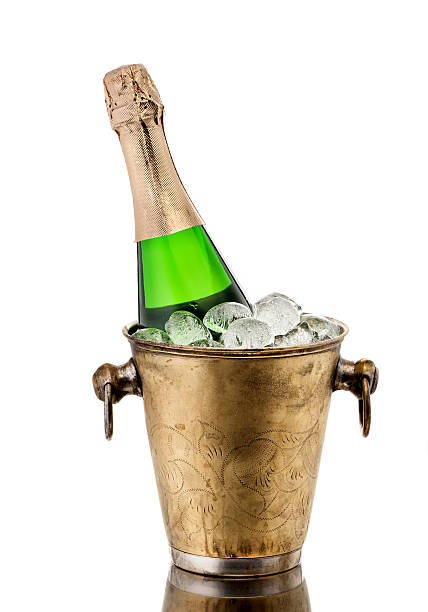 istock Champagne bottle in a bucket with ice 538784360