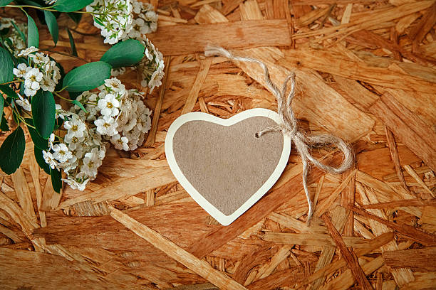 istock Small Heart Card with White Flowers,Texture,Celebrations Wishes 538785536