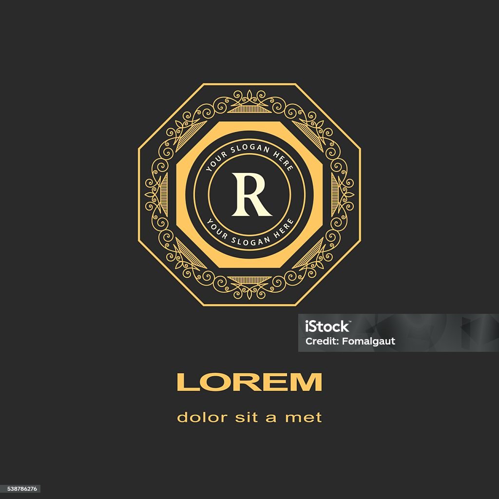 Decorative R Monogram Vector Monogram Design Elements Graceful Template Letter Emblem Sign R Vector ...