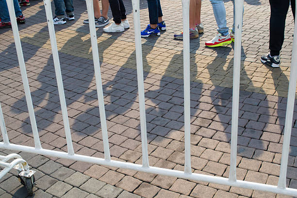 Nike Air Max Day 2016 Bangkok, Thailand - March 26, 2016 : People waiting in line for a new Nike Air Max that was launched in Air Max Day 2016. nike air photos stock pictures, royalty-free photos & images