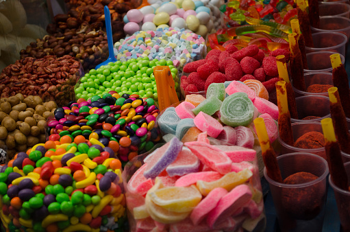 A stock of colorful mexican candies
