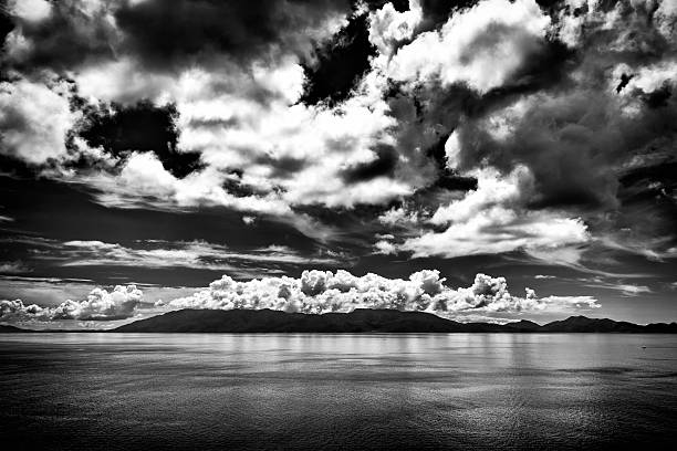 istock Seascape - Cloudscape in black and white from Kos island. 538791958