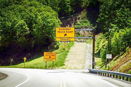 An Emergency runaway truck ramp on I-80 Pennsylvania