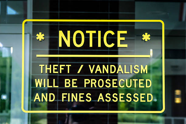 istock Warning notice on a glass door 538793234