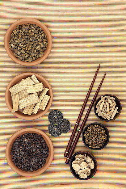 istock Herbal Medicine with I Ching Coins 538794990