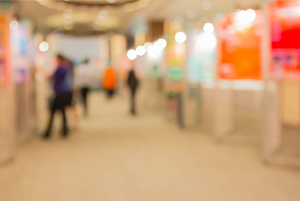 istock Abstract blurred poster presentation event with people for background 538797702