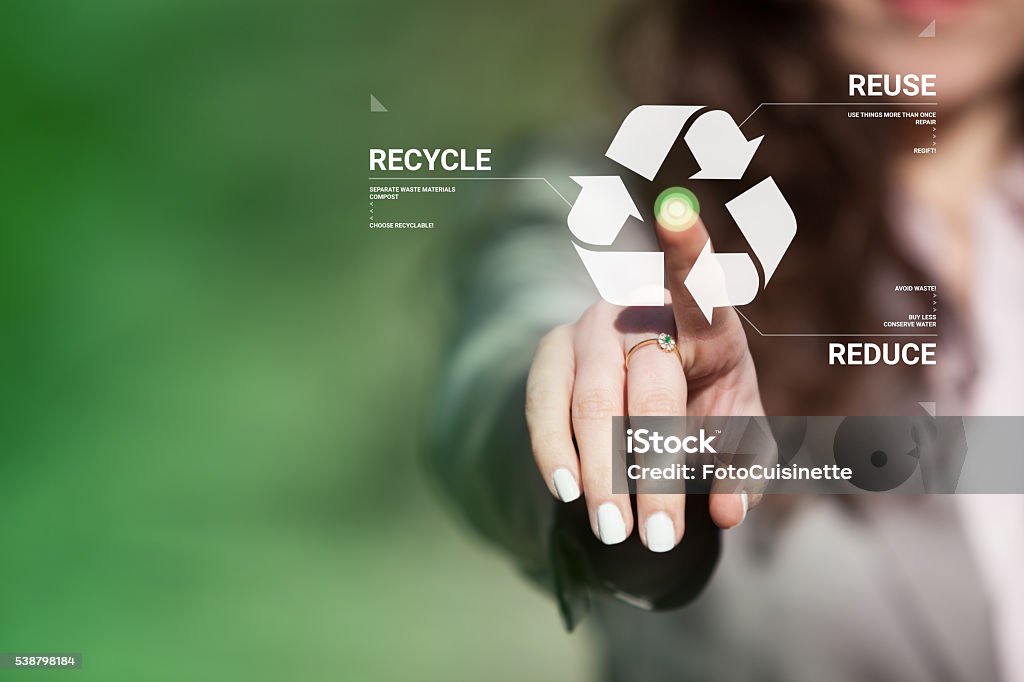 Recycling-Bewusstsein. - Lizenzfrei Recycling Stock-Foto