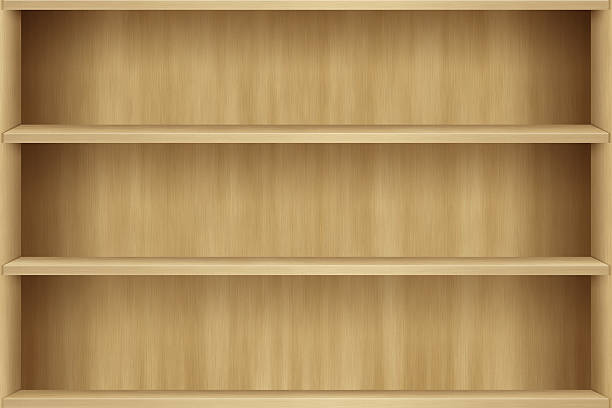 istock Blank wooden bookshelf 538801656
