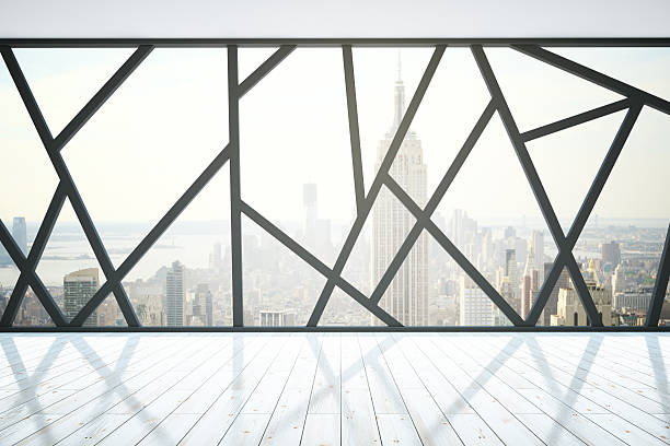 istock Wooden interior with NY view 538803226