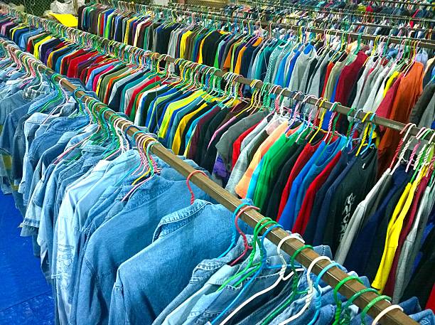 istock The Secondhand clothes in the market 538804044