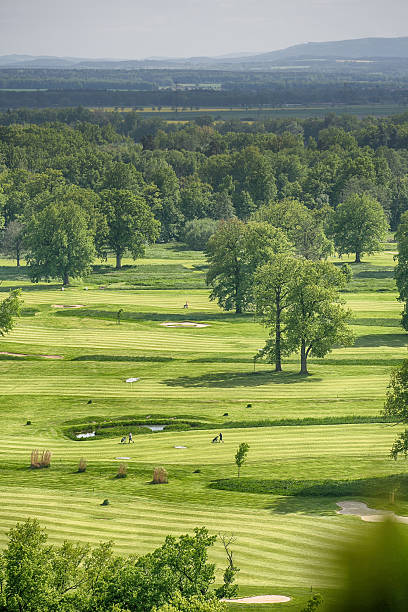 istock Golf course with gorgeous green and fantastic mountain view 538805032