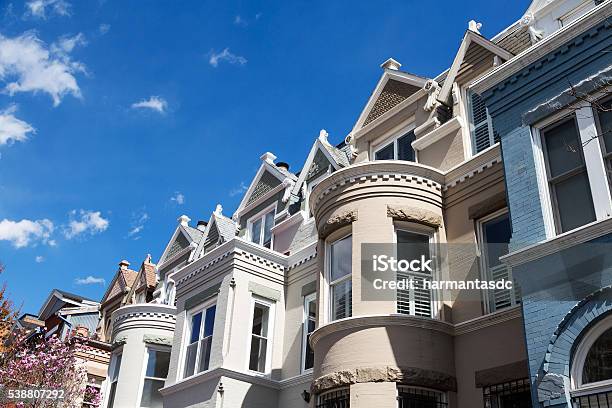 Row Houses In Washington Dc Stock Photo - Download Image Now - Real Estate, Washington DC, Beauty
