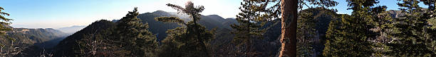 Hiking in Angeles National Forest - 172.37 MP stitched photo stock photo