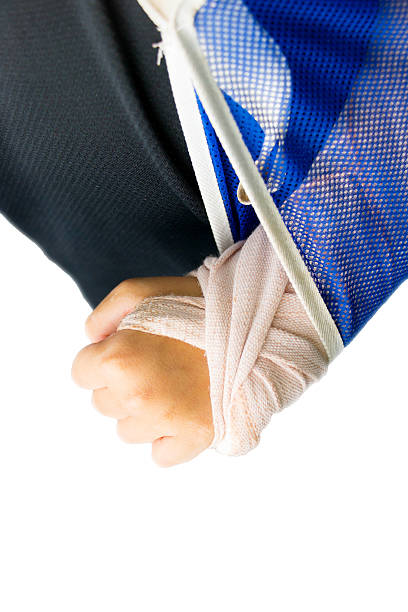 istock isolated blur kid broken arm with bandage 538809260