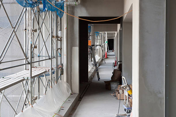 Apartment building under construction, japan Apartment building under construction, japan steeplejack stock pictures, royalty-free photos & images