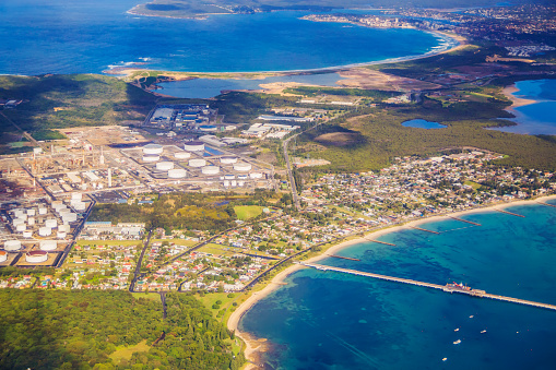 The Kurnell Peninsula in Sydney, a mixed residential and industrial (waste treatment) zone. 