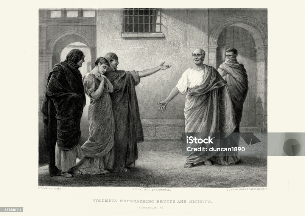 Coriolanus Ancient Rome Works Of William Shakespeare Coriolanus Stock Illustration - Download ...