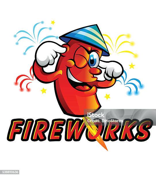 Red Cartoon Fireworks Stock Illustration - Download Image Now - Anthropomorphic Smiley Face, Arson, Bright
