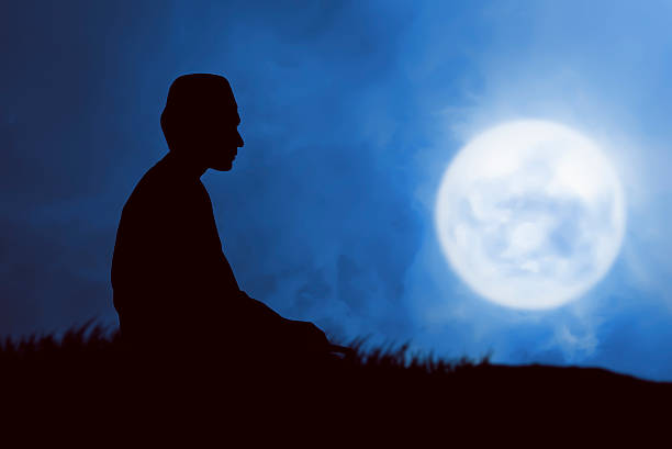 istock Image of silhouette man praying 538812784