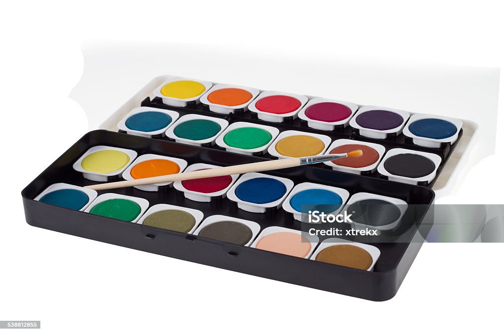 Watercolor paints 2015 Stock Photo