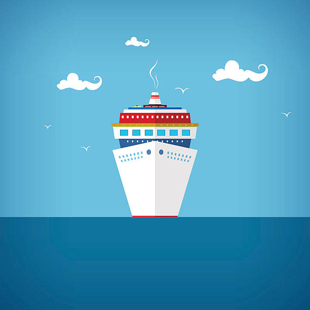 ilustraciones, imágenes clip art, dibujos animados e iconos de stock de crucero en el mar o en el mar - celebración de despedida