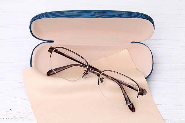 istock Glasses and case with cleaning cloth 538813720