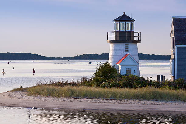 istock Lewis Bay Lighthouse in the morning, Hyannis, Cape Cod, Massachusetts. 538814845