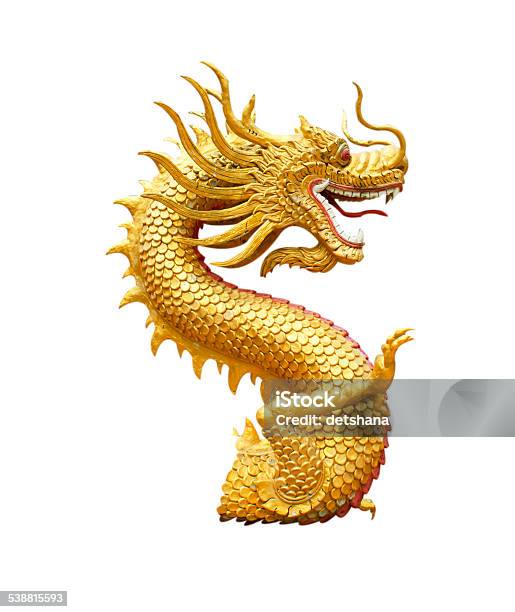 Dragon Statue Stock Photo - Download Image Now - China - East Asia, Dragon, White Background