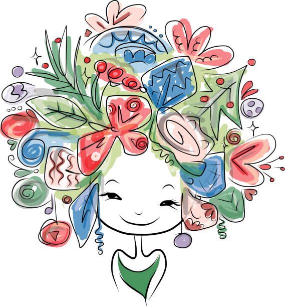 istock Woman portrait with hairstyle for christmas carnival 538815683