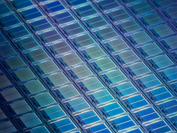 Solid State Memory Chips Macro stock photo