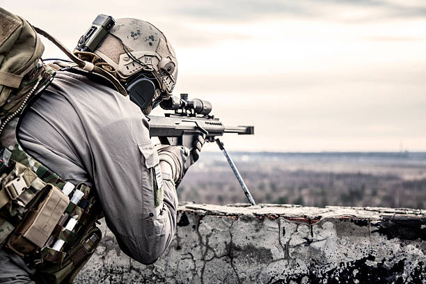 U.S. Army sniper U.S. Army sniper during the military operation sniper stock pictures, royalty-free photos & images
