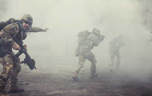 United States Army rangers en acción photo
