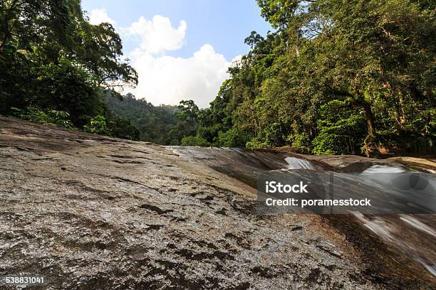 Waterfall In Tropical Forest Mountain River Stones With Moss T Stock Photo - Download Image Now