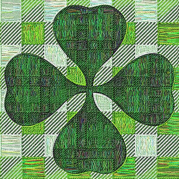 Tapestry saint patricks day background of stylized leaf clover