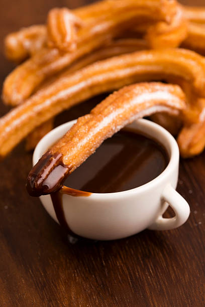istock deliciuos spanish Churros with hot chocolate 538858759