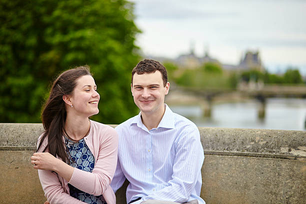 istock Couple in Paris on a bridge 538858859