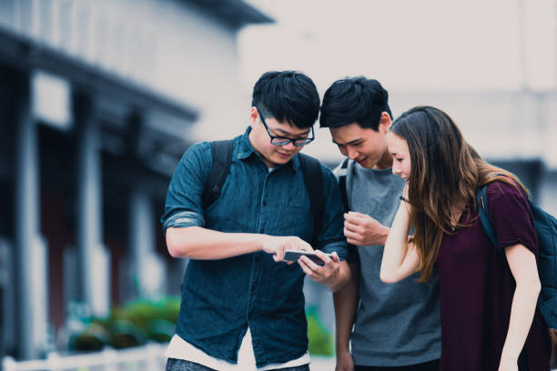 istock Social Media could be fun, Group of Students in Japan 538862390