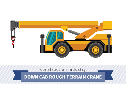 Down cab rough terrain crane