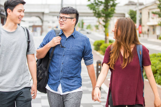 istock Intresting conversation between group of friends while headed for college. 538862976