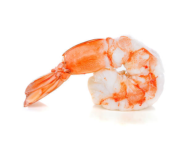 boiled shrimp isolated on white background. boiled shrimp isolated on white background. black tiger shrimp stock pictures, royalty-free photos & images