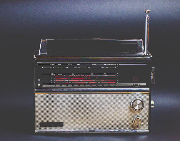 istock old radio against a black background 538864682