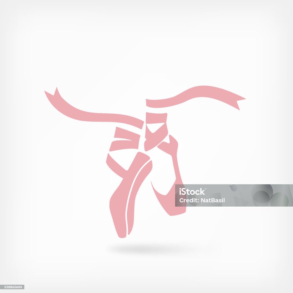 pink ballet pointes. dance studio symbol pink ballet pointes. dance studio symbol - vector illustration. eps 10 Ballet stock vector